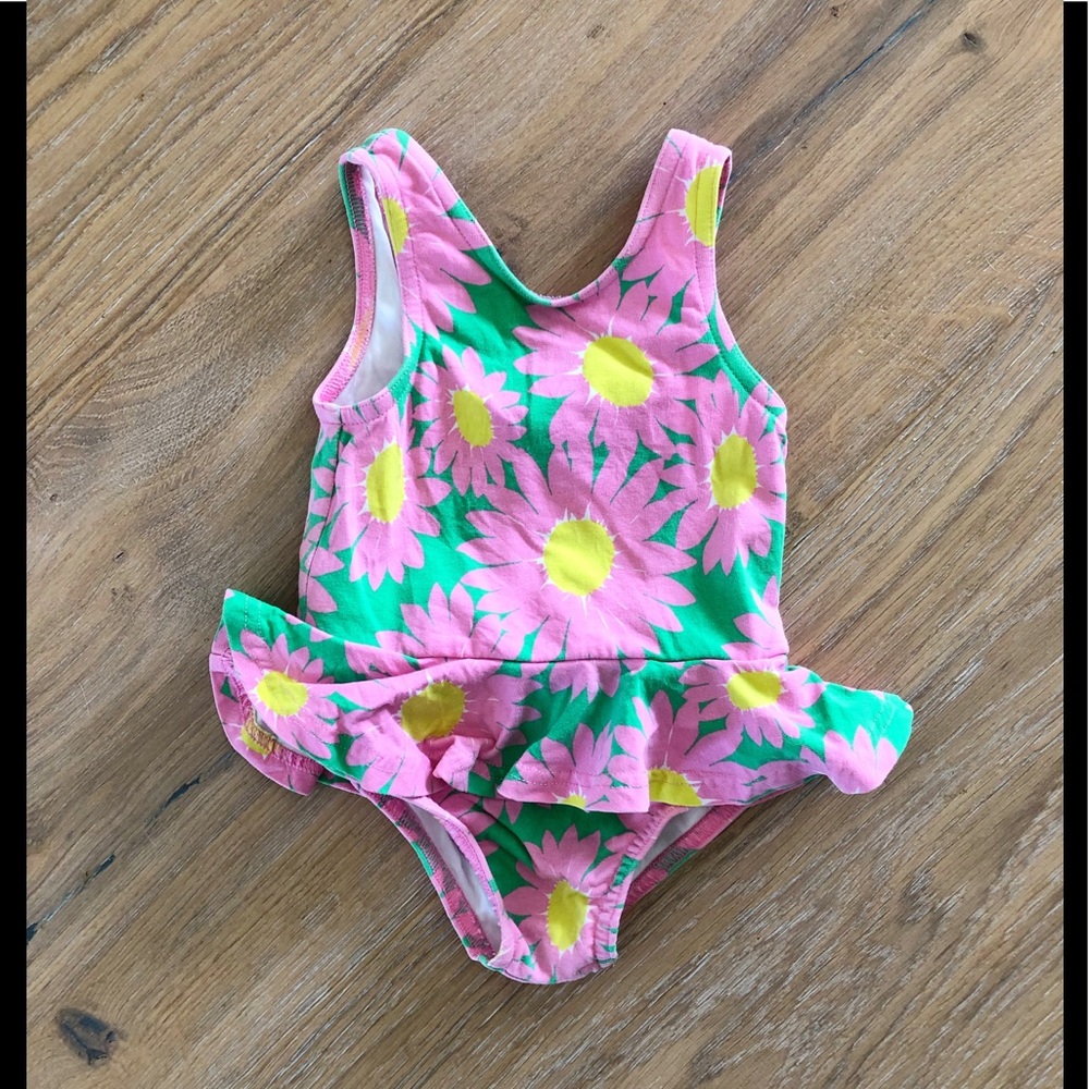Mini Boden Floral Skirted Swimsuit